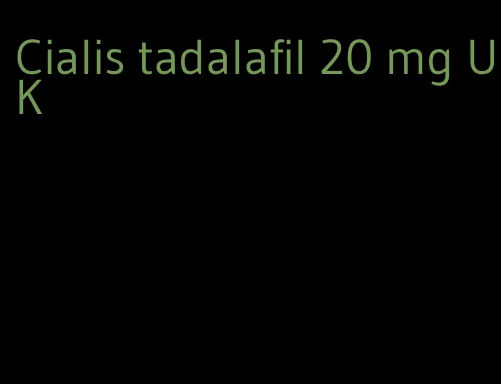 Cialis tadalafil 20 mg UK