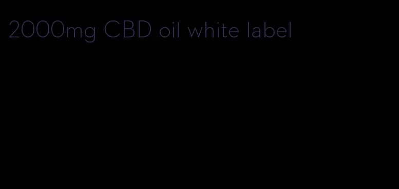 2000mg CBD oil white label