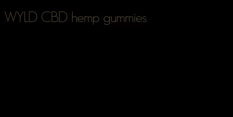 WYLD CBD hemp gummies