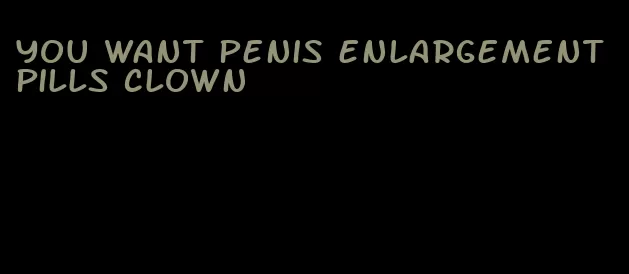 you want penis enlargement pills clown