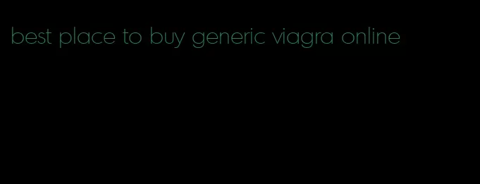 best place to buy generic viagra online