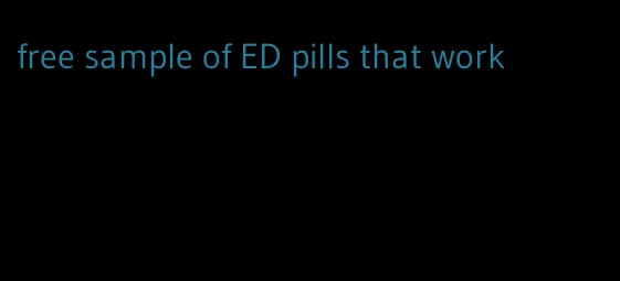 free sample of ED pills that work