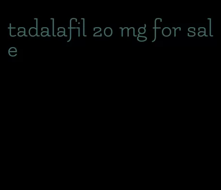 tadalafil 20 mg for sale